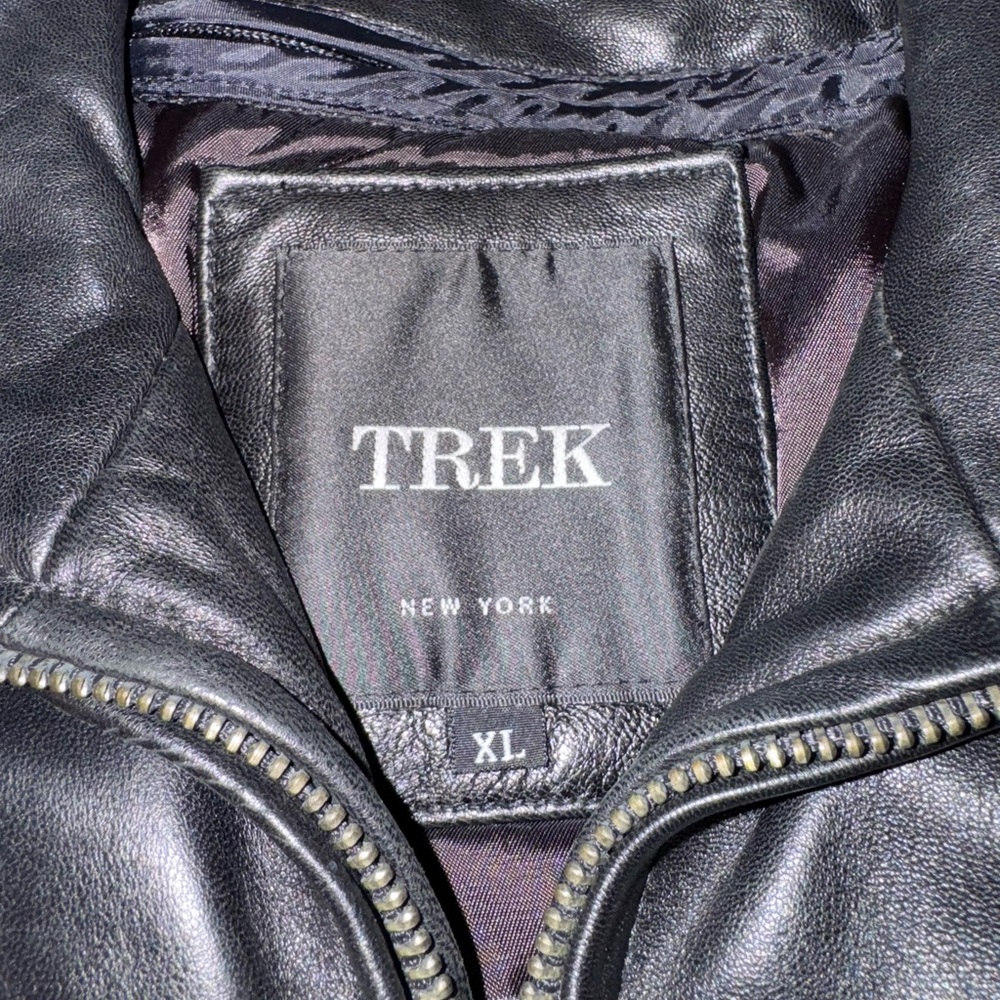 Trek Y2K Vintage Oversized Leather Jacket - Picture 3 of 3